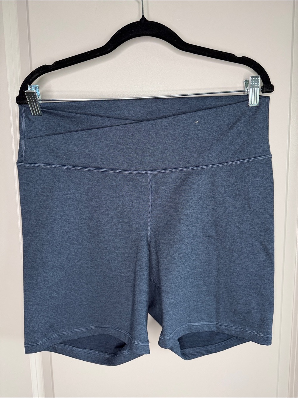 Old Navy Women’s High-Rise Bike Shorts — Slate Blue